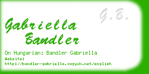 gabriella bandler business card